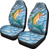 Rainbow Trout On The Water Fishing Car Seat Covers 182417 - YourCarButBetter