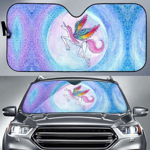 Rainbow Unicorn Auto Sun Shade 172609 - YourCarButBetter