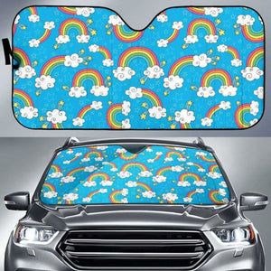 Rainbows Sky Clouds Pattern Car Auto Sun Shades 460402 - YourCarButBetter