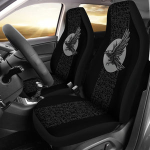 Raven Viking Odin Rune Symbols Amazing Gift Ideas Car Seat Covers 212802 - YourCarButBetter