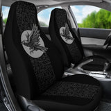 Raven Viking Odin Rune Symbols Amazing Gift Ideas Car Seat Covers 212802 - YourCarButBetter