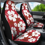 Red Aloha Flowers Car Seat Covers 153908 - YourCarButBetter