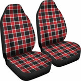 Red And Black Plaid Check Car Seat Covers 105905 - YourCarButBetter