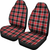 Red And Black Plaid Check Car Seat Covers 105905 - YourCarButBetter