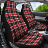 Red And Black Plaid Check Car Seat Covers 105905 - YourCarButBetter