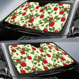 Red Apples Leaves Pattern Car Auto Sun Shades 182102 - YourCarButBetter