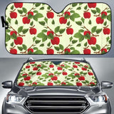 Red Apples Leaves Pattern Car Auto Sun Shades 182102 - YourCarButBetter