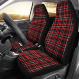 Red Black And White Plaid Tartan Car Seat Covers 161012 - YourCarButBetter