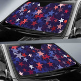 Red Blue Star Pattern Car Auto Sun Shades 550317 - YourCarButBetter