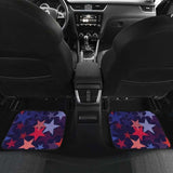 Red Blue Star Pattern Front And Back Car Mats 194013 - YourCarButBetter