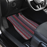 Red Boho Stripes Car Floor Mats 094209 - YourCarButBetter