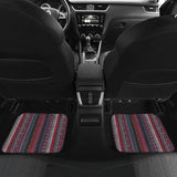 Red Boho Stripes Car Floor Mats 094209 - YourCarButBetter