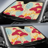 Red Bonsai Gray Sun Japanese Pattern Car Auto Sun Shades 094201 - YourCarButBetter