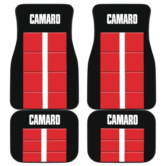 Red Camaro White Letters Amazing Decoration Car Floor Mats 210807 - YourCarButBetter