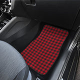 Red Checked Buffalo Plaid Amazing Car Floor Mats 211606 - YourCarButBetter
