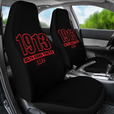 Red Delta Sigma Theta 1913 Black Themed Car Seat Covers 211706 - YourCarButBetter