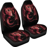 Red Dragon And Love Rose Car Seat Covers 211604 - YourCarButBetter