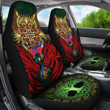 Red Dragon Duo Celtic Cross Car Seat Covers 160905 - YourCarButBetter
