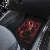 Red Dragon Rose Art Design Car Floor Mats Fantasy 210303 - YourCarButBetter