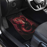 Red Dragon Rose Art Design Car Floor Mats Fantasy 210303 - YourCarButBetter