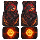 Red Fire Dragon Battle Car Floor Mats 211502 - YourCarButBetter