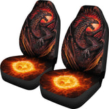Red Fire Dragon Battle Car Seat Covers 211502 - YourCarButBetter