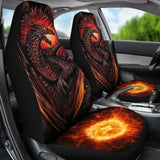 Red Fire Dragon Battle Car Seat Covers 211502 - YourCarButBetter
