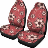 Red Floral Pattern Car Seat Covers 153908 - YourCarButBetter