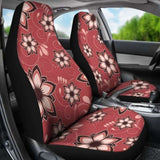 Red Floral Pattern Car Seat Covers 153908 - YourCarButBetter