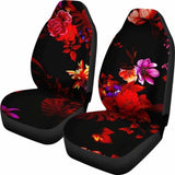 Red Flowers Car Seat Covers 153908 - YourCarButBetter