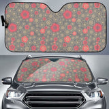 Red Gold Sakura Cherry Blossom Gray Background Car Auto Sun Shades 104020 - YourCarButBetter