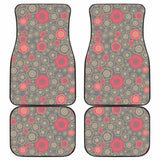 Red Gold Sakura Cherry Blossom Gray Background Front And Back Car Mats 110424 - YourCarButBetter