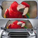 Red Green Macaw Parrot Car Sun Shade 460402 - YourCarButBetter