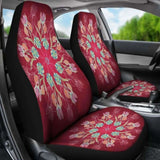 Red Mandala Flower Car Seat Covers 105905 - YourCarButBetter