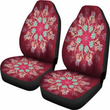 Red Mandala Flower Car Seat Covers 105905 - YourCarButBetter