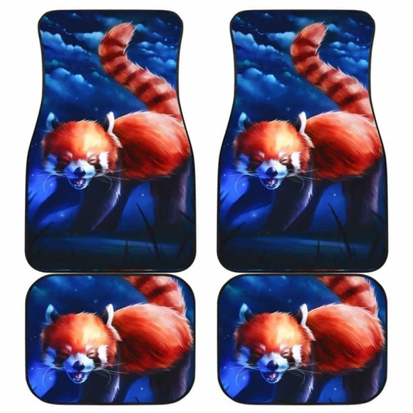 Red Mink Moutain Japan Animal Car Floor Mats 094201 - YourCarButBetter
