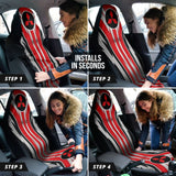 Red Mitsubishi Inspired Car Seat Covers Custom 1 210401 - YourCarButBetter