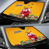 Red M&M Chocolate 1 Auto Sun Shades 094201 - YourCarButBetter