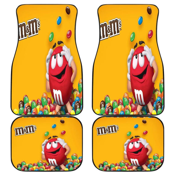 Red M&M Chocolate 1 Car-Mats 094201 - YourCarButBetter