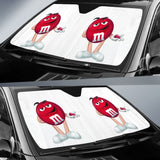 Red M&M Chocolate Auto Sun Shades 094201 - YourCarButBetter