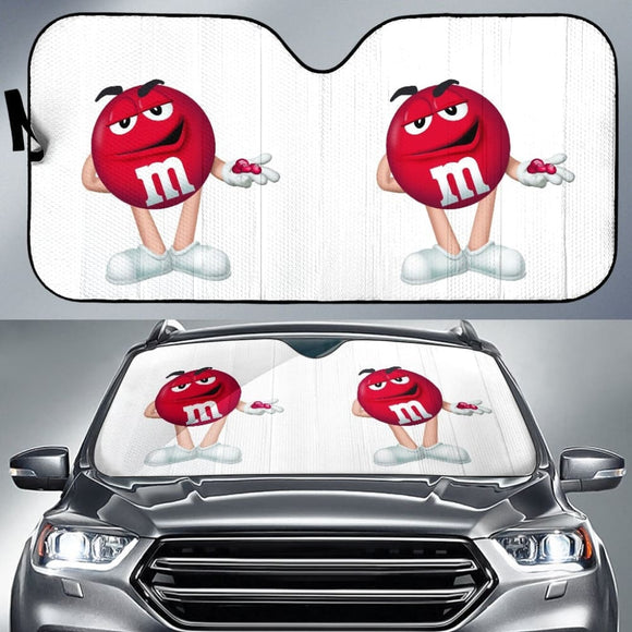 Red M&M Chocolate Auto Sun Shades 094201 - YourCarButBetter