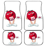 Red M&M Chocolate Car-Mats 094201 - YourCarButBetter