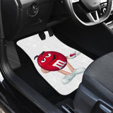 Red M&M Chocolate Car-Mats 094201 - YourCarButBetter