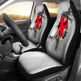 Red M&M Chocolate Car Seat Covers Car Accessories Decoration 094201 - YourCarButBetter