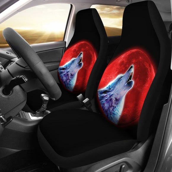 Red Moon Wolf Car Seat Covers 211802 - YourCarButBetter