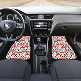 Red Mushroom Dot Pattern Front And Back Car Mats 174914 - YourCarButBetter