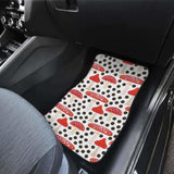 Red Mushroom Dot Pattern Front And Back Car Mats 174914 - YourCarButBetter