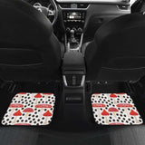 Red Mushroom Dot Pattern Front And Back Car Mats 174914 - YourCarButBetter