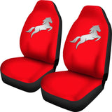 Red Mustang Horse Silhouette Car Seat Covers Custom 1 210701 - YourCarButBetter