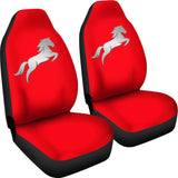 Red Mustang Horse Silhouette Car Seat Covers Custom 1 210701 - YourCarButBetter